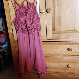 Rue21 Rust Color Backless Lace Dress